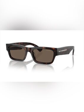 Prada Tortoiseshell Rectangular Men’s Sunglasses with Brown Lenses PRADA 25ZS